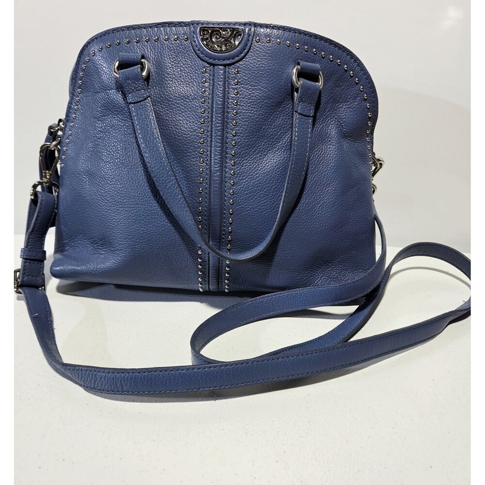 Brighton Jolene Pretty Tough Leather Bag Blue Shoulder Strap F705621